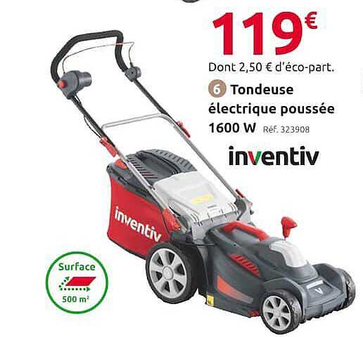 tondeuse électrique poussée inventiv