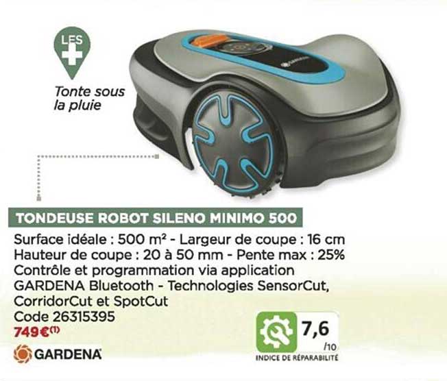 tondeuse robot sileno minimo 500 gardena