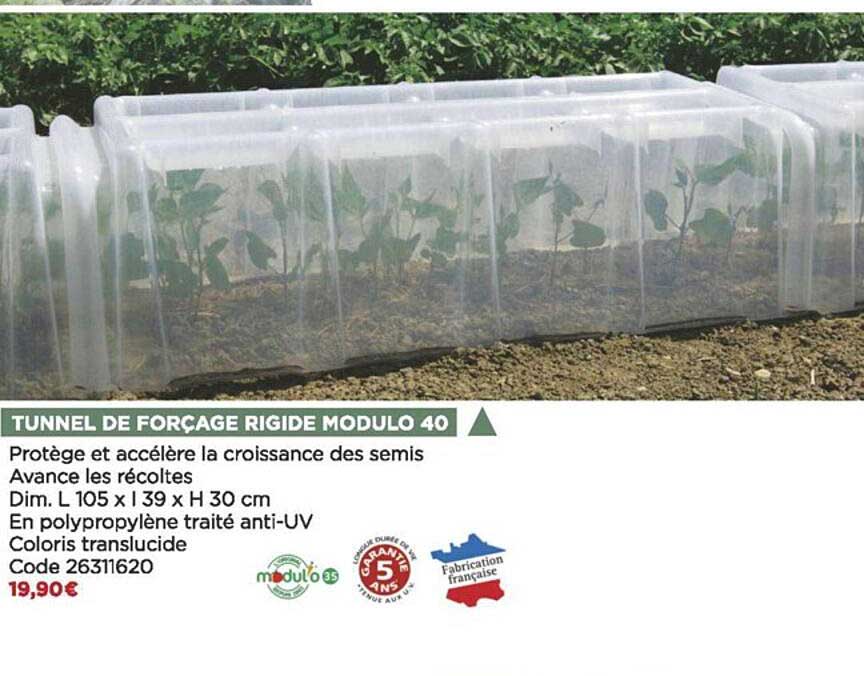 tunnel de forçage rigide modulo 40