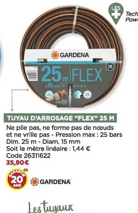 Tuyau D'arrosage "flex" 25 M Gardena