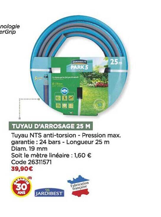tuyau d'arrosage 25 m jardibest