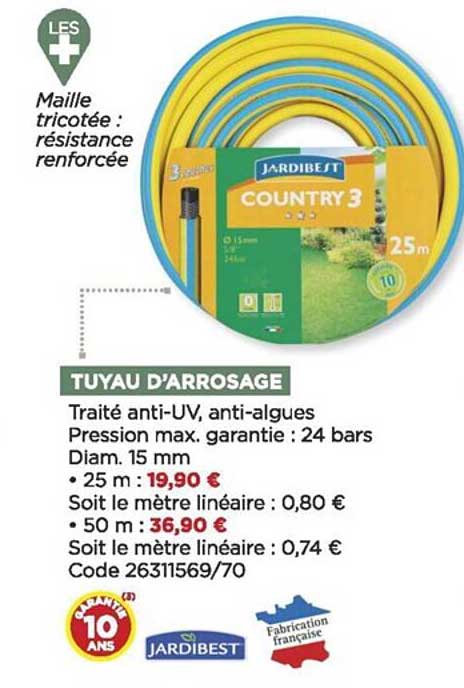 tuyau d'arrosage jardibest