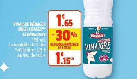 vinaigre ménager multi-usages le droguiste