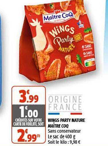 wings party nature maître coq
