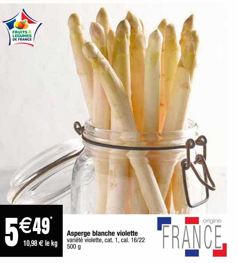 asperge blanche violette