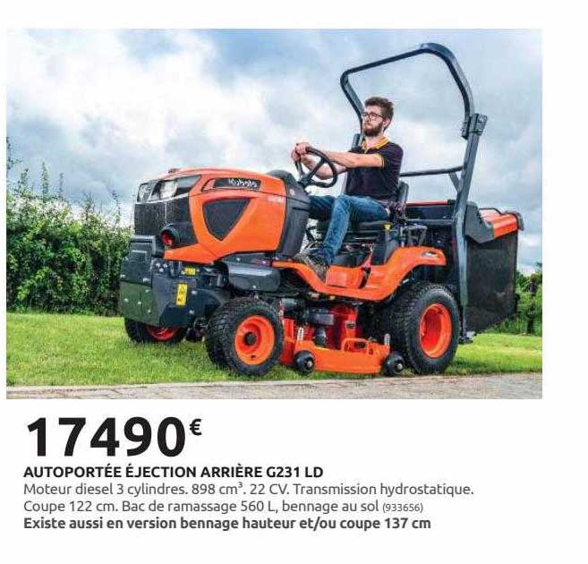 autoportée éjection arrière g231 ld