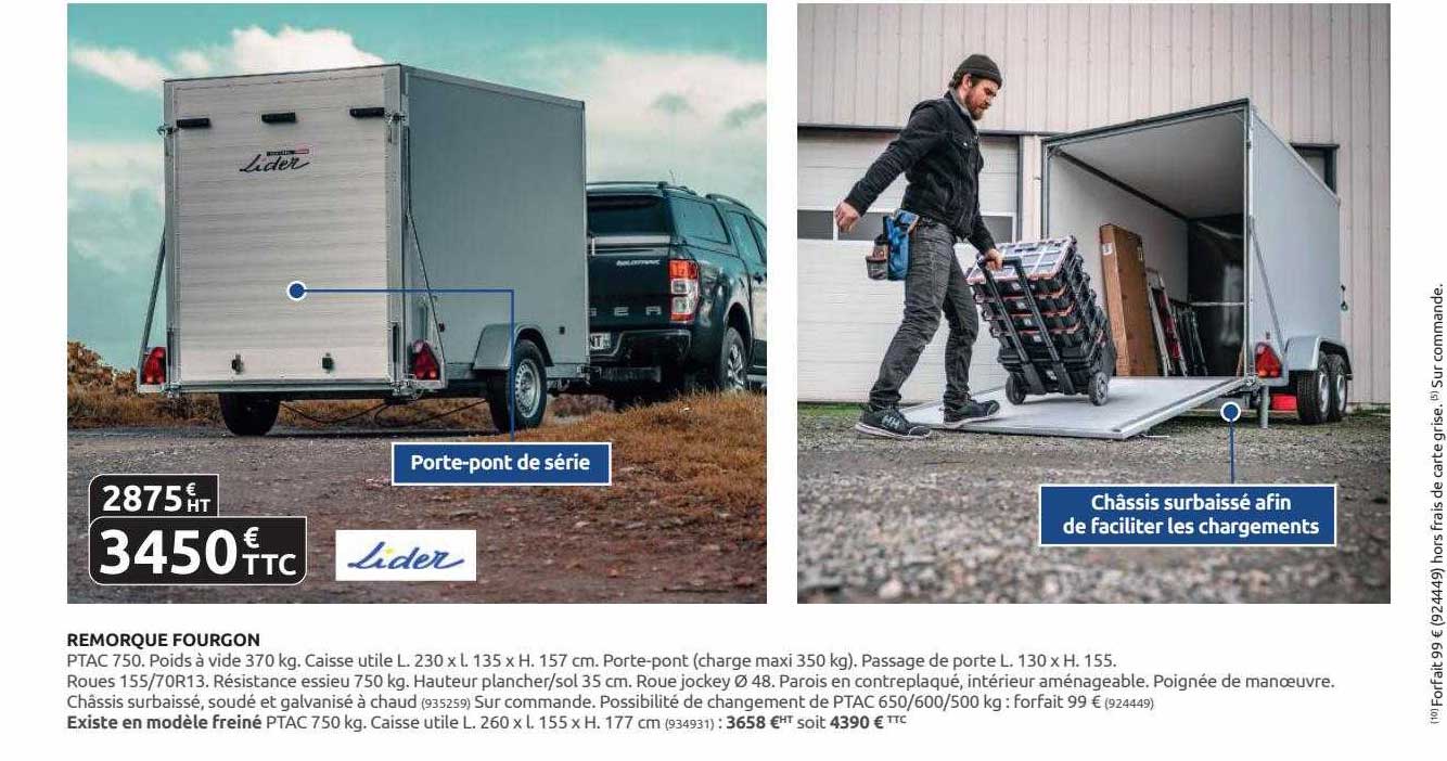 remorque fourgon lider