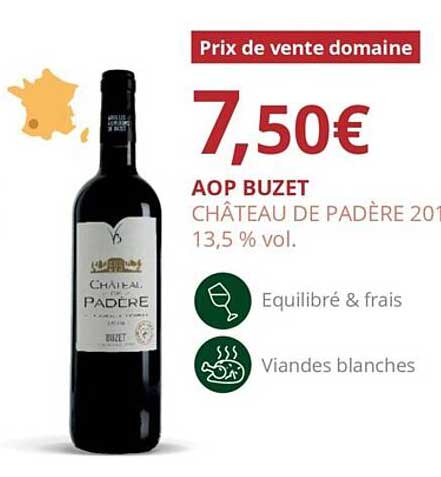 Aop Buzet Château De Padère 13,5% Vol