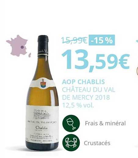 aop chablis château du val de mercy 2018 12,5% vol.