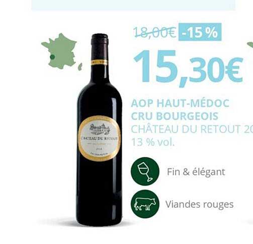 aop haut-médoc cru bourgeois château du retout 13% vol.