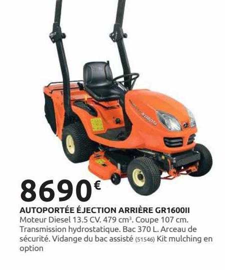 autoportée éjection arrière gr1600ii