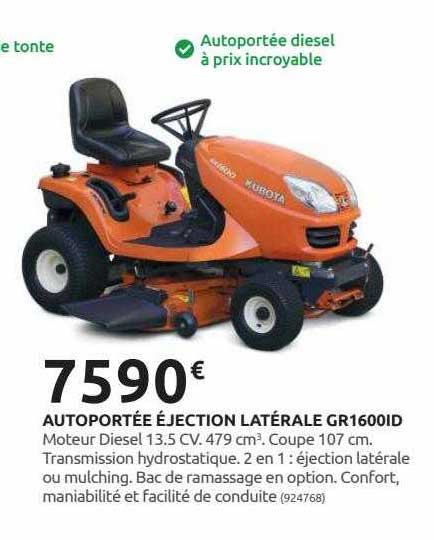 autoportée éjection latérale gr1600id