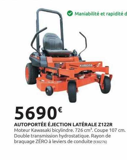 autoportée éjection latérale z122r