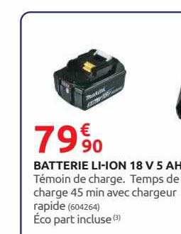 batterie li-ion 18v 5Ah