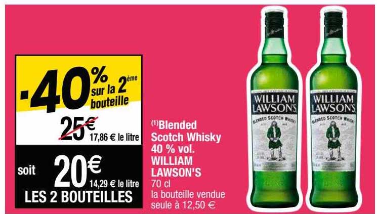 blended scotch whisky 40% vol. william lawson's