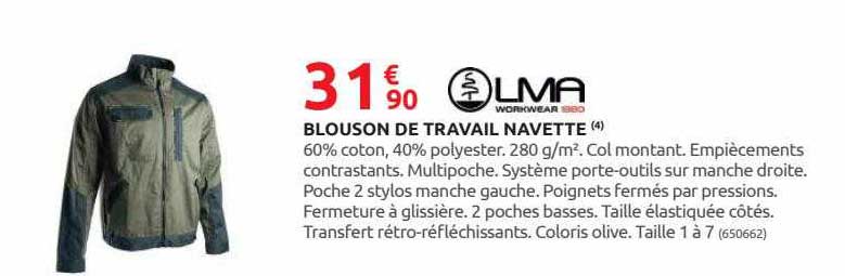 Blouson De Travail Navette Olivia