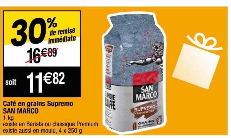 café en grains supremo san marco