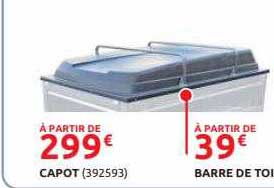 capot, barre de toit