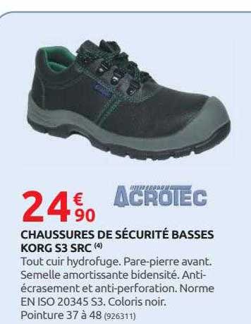 chaussures de sécurité basses korg s3 src
