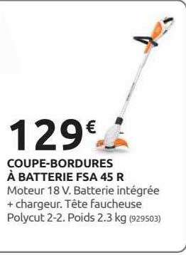 coupe-bordures à batterie fsa 45 r stihl