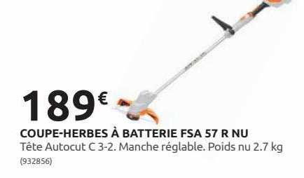 coupe-herbes à batterie fsa 57 r nu stihl