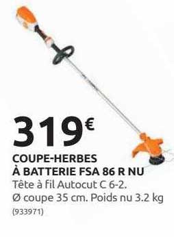 coupe-herbes à batterie fsa 86 r nu stihl