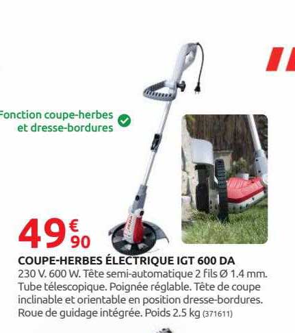 coupe-herbes électrique igt 600 da