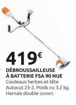 débroussailleuse à batterie fsa 90 nue stihl