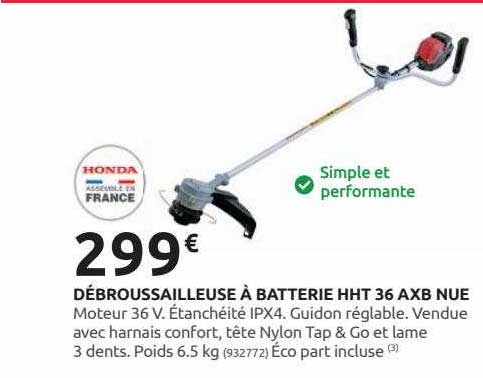 débroussailleuse à batterie hht 36 axb nue