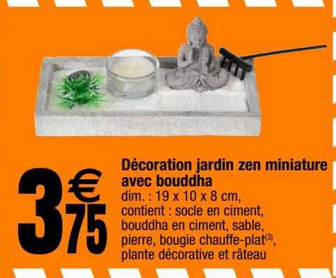 décoration jardin zen miniature avec bouddha