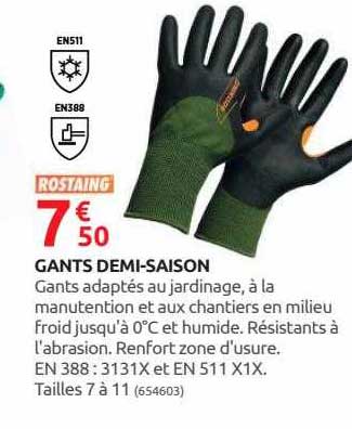 gants demi-saison rostaing