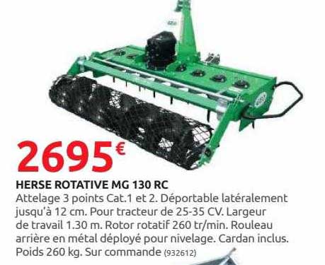 herse rotative mg 130 rc