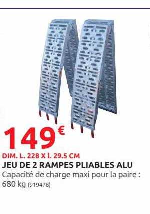 jeu de 2 rampes pliables alu