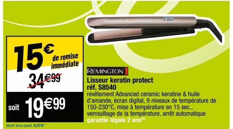lisseur keratin protect remington