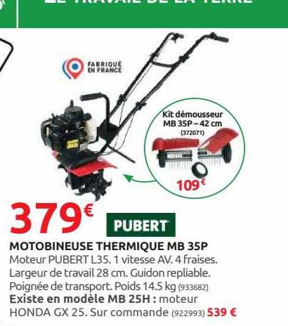 motobineuse thermique mb 35p pubert