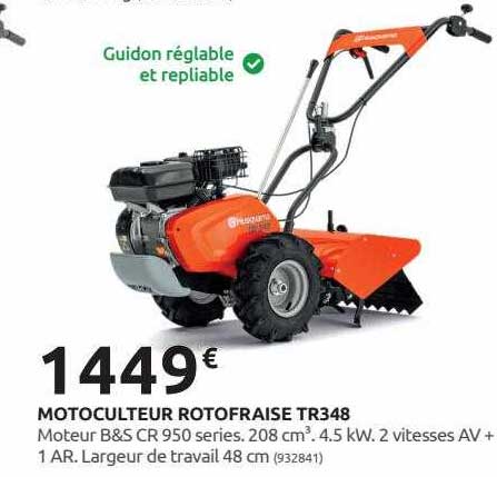 motoculteur rotofraise tr348 husqvarna
