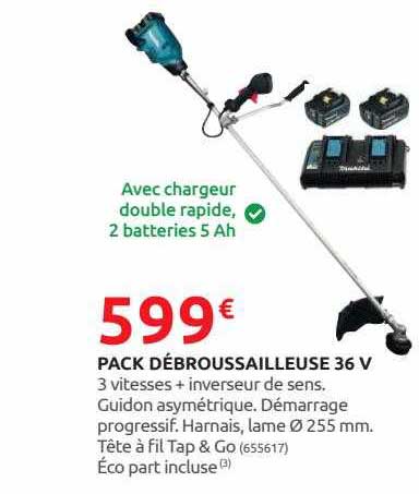 pack débroussailleuse 36v
