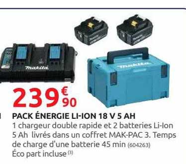 pack énergie li-ion 18v 5Ah makita