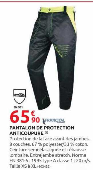 pantalon de protection anticoupure
