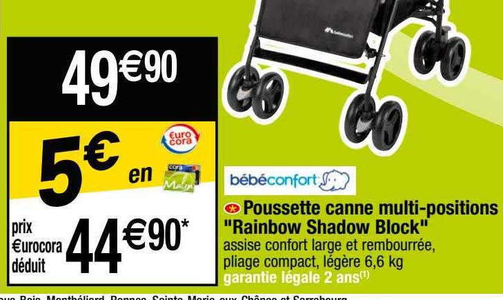 poussette canne multi-positions "rainbow shadow block" bébé confort