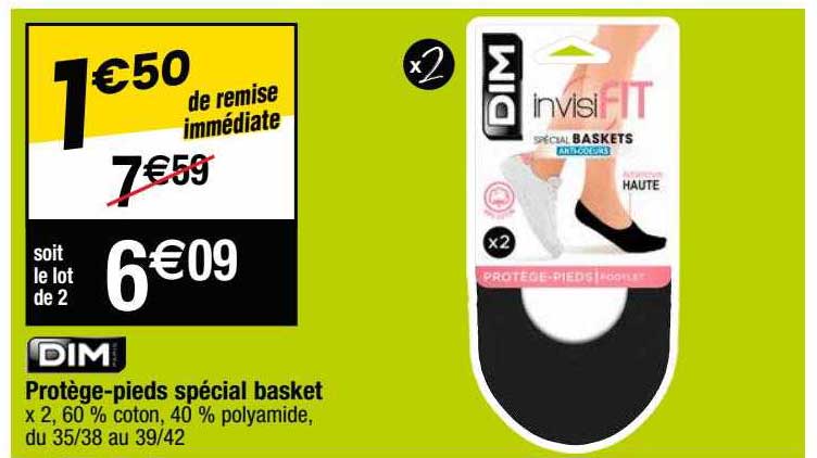 protège-pieds spécial basket dim paris