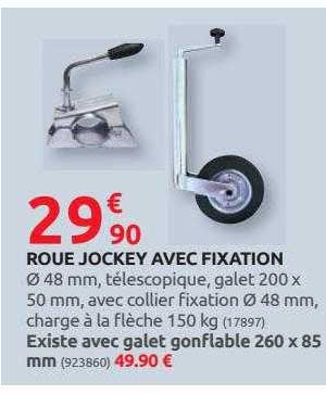 roue jockey avec fixation