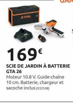 scie de jardin à batterie gta 26 stihl