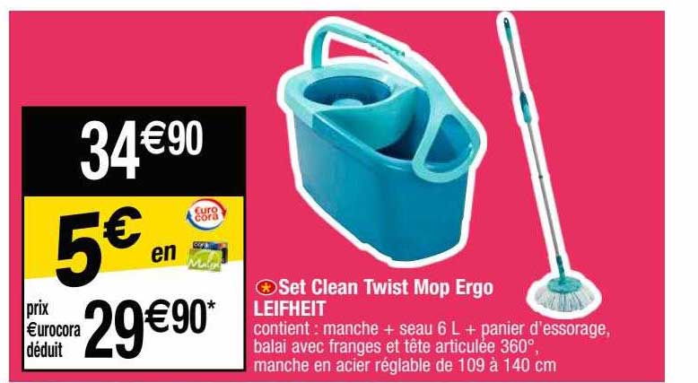 set clean twist mop ergo leifheit