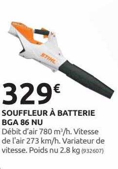 souffleur à batterie bga 86 nu stihl