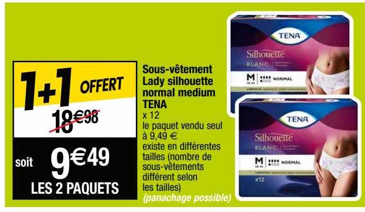 sous-vêtement lady silhouette normal medium tena