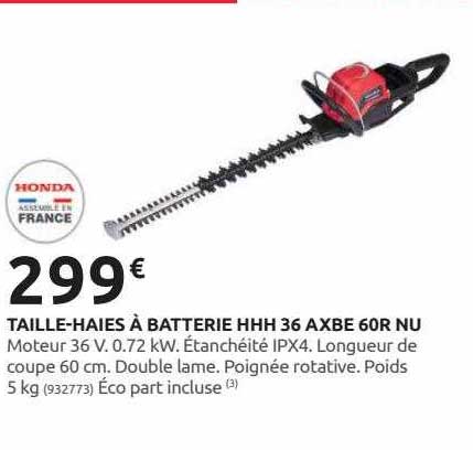taille-haies à batterie hhh 36 axbe 60r nu