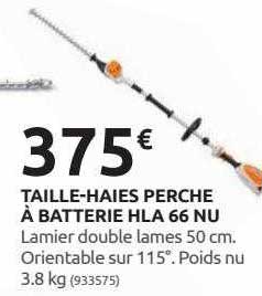taille-haies perche à batterie hla 66 nu