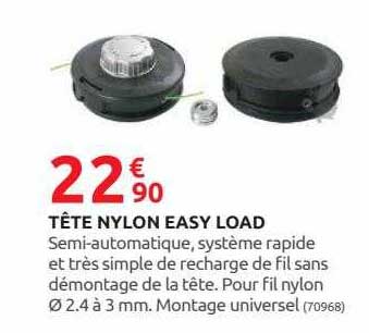 tête nylon easy load