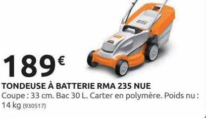 tondeuse à batterie rma 235 nue stihl